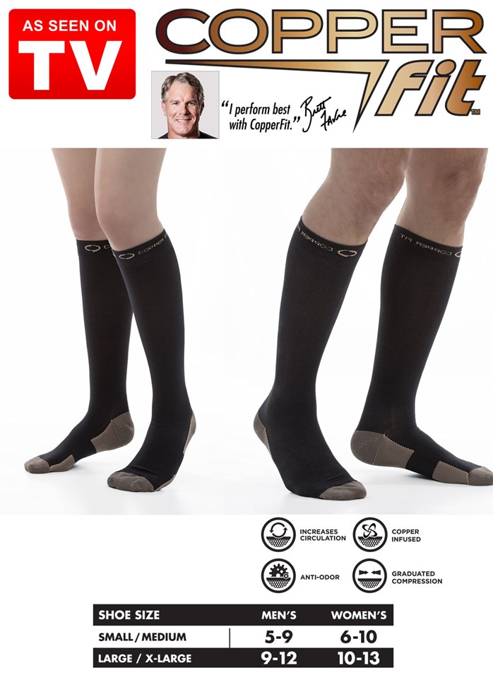 COPPER FIT COMPRESSION SOCKS Size XL (end 1/31/2018 553 PM)