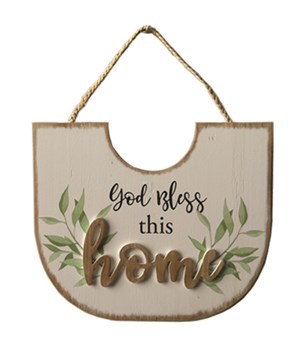 Wall Plaque-  God bless this home