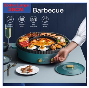 2 in 1 Korean 38cm Grill & Steamboat Shabu Extra Large Non-Stick Hot Pot