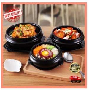 Korean Hot Clay Pot With Tray Korean Stone Ceramic Ddukbaegi Earthenware Hot Pot