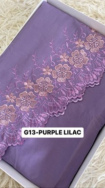 G13-Purple Lilac Telekung Nabella + 1 Free Beg