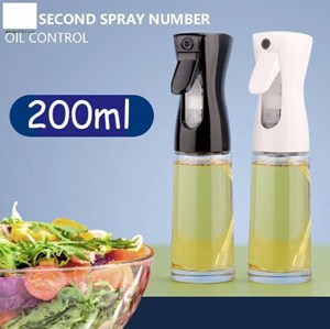 200ml Oil Spray Bottle (Glass) Kitchen Oil Dispenser High Pressure Vinegar Spray Bottle