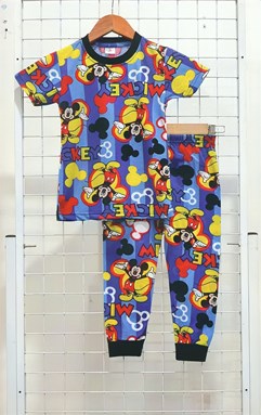 BABY 12M - 24M Pyjamas MICKEY MOUSE STRIPE BLUE (JR)