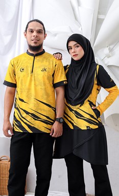 Kimactive Malaysia Couple Set - Optimist Yellow - Modest Jersey sportwear