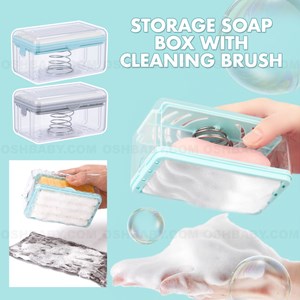 STORAGE SOAP BOX W CLEANING BRUSH