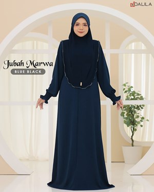 JUBAH MARWA (BLUE BLACK)