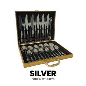 24pcs Cutlery Set (Silver)