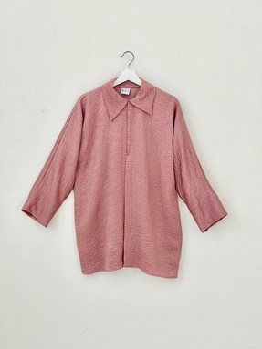 KOREAN BLOUSE BAGGY IRONLESS IN DUSTY PINK