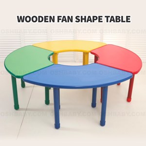 WOODEN FAN SHAPE TABLE