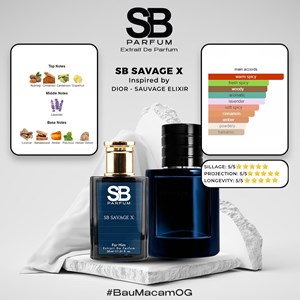 30ML SAVAGE X ( INSPIRED BY SAUVAGE ELIXIR) FOR MEN’S