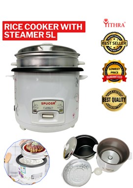 RICE COOKER WITH STEAMER 5L