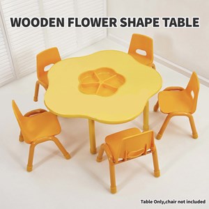 WOODEN FLOWER SHAPE TABLE