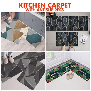 Kitchen Carpet With Antislip 2pcs set