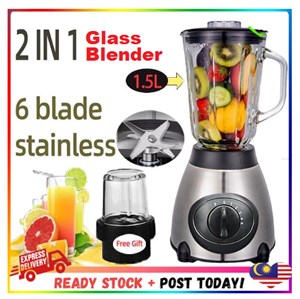 2 In 1 Multifunctional Food Mixer Glass Jar Blender