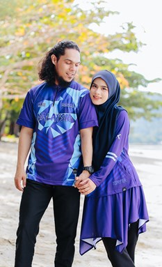 Kimtuniq Couple Set - Perwira Blue - Modest Jersey sportwear