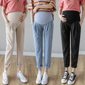 Maternity Linen Cotton Pants