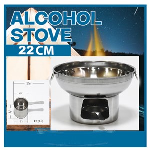 Alcohol Stove Cooker Pot 22cm Stainless Steel chafing dish Hot Pot