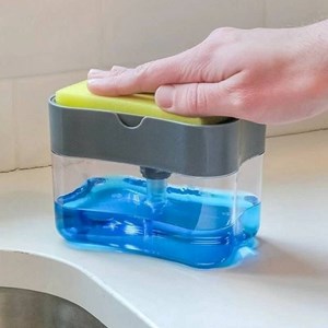 Soap Dispenser Kitchen Manual Press Liquid Soap Pump Dispenser Washing Sponge Dish Wash Dispenser/ bekas Sabun