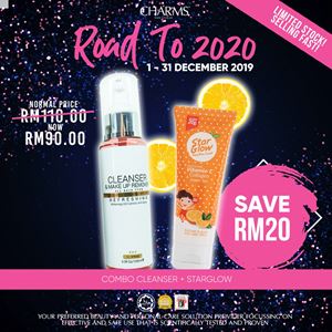 CLEANSER & MAKE UP REMOVER + STARGLOW SCRUB (OFF RM20)