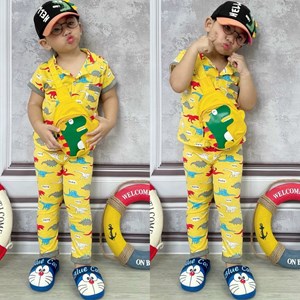 [SIZE 9] Pyjamas Kids Button MIX DINO YELLOW