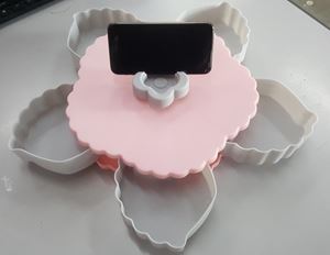 SNACK STORAGE WITH HANDPHONE STAND PINK