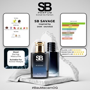 30ML SB SAVAGE (INSPIRED BY DIOR SAUVAGE ) FOR MEN’S