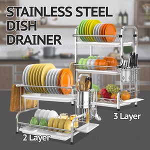 STAINLESS STEEL DISH DRAINER