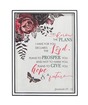 Wall Plaque - For I know the plans Jeremiah 29:11