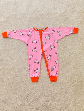 [SIZE 24M ] Baby Rompers Zip Style UNICORN PINK