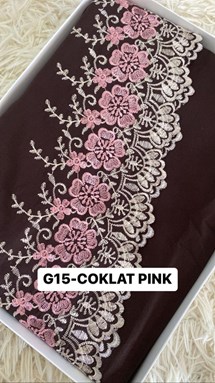 G15-Coklat Pink Telekung Nabella + 1 Free Beg