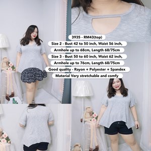 3935 Ready Stock *Bust 42 to 60 inch/ 105-152cm