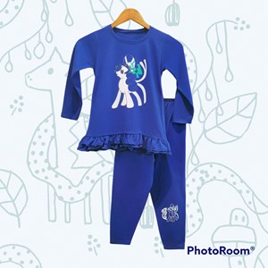 [SIZE 9 , 10] Pyjamas Kids CUTE MY LITTLE PONY BLUE LONG Sleeve with LONG Pant