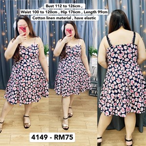 4149 * Ready Stock * Bust 44 to 49 inch / bust  up to 126cm