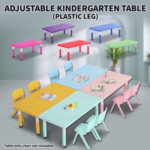 ADJUSTABLE KINDERGARTEN TABLE [PLASTIC LEG]
