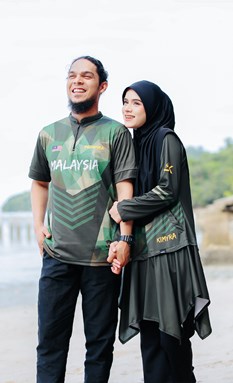 Kimtuniq Couple Set - Perwira Green - Modest Jersey sportwear