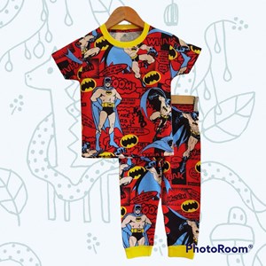 SIZE 2 KIDS Pyjamas BATMAN COMIC RED (GL)
