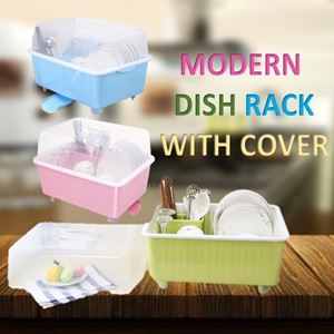 MODERN DISH RACK WITH COVER
