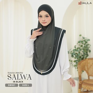 SALWA PRINTED L SW 001 (BLACK)