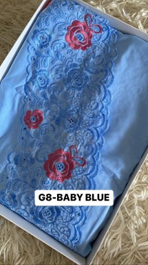 G8-Baby Blue Telekung Ros + 1 Free Beg