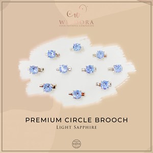 Brooch Circle Premium Light Sapphire 21
