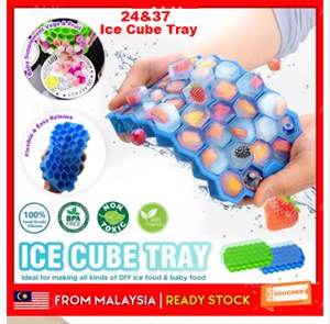 Ice Cube Tray 24/37 Grid Silicone Jelly Ice Mold Trays