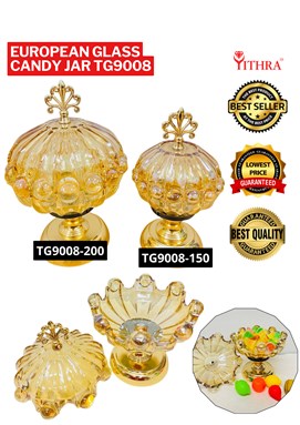EUROPEAN GLASS CANDY JAR TG9008