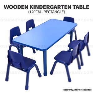 WOODEN KINDERGARTEN TABLE (120CM-RECTANGLE)