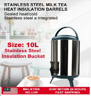Milk Tea Bucket 10L Large-Capacity Stainless Steel Insulated Water Dispenser