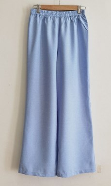 [SIZE 38] Palazzo Premium Cotton Melissa - Sky Blue (Size: 36 - 44)