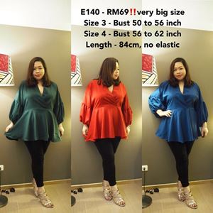 E140 *Very Big Size !!! Bust 50 to 62 inch/ 127 to 157cm