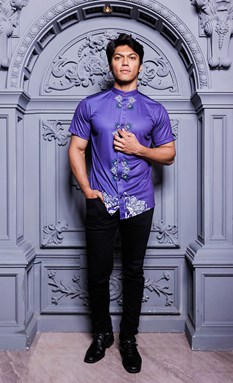 Kimkaftan Shirt Mavre Purple