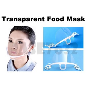 [IVEA] 10 Pcs Transparent Mask / Catering Special Chef Food Hotel Kitchen Restaurant Smile Anti-fog Anti-fog Drool