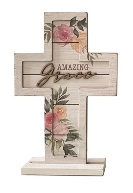Cross Wall Plaque - Amazing grace ( With stand )