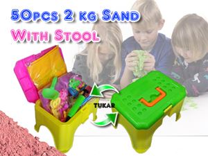 50pcs 2kg sand with stool box